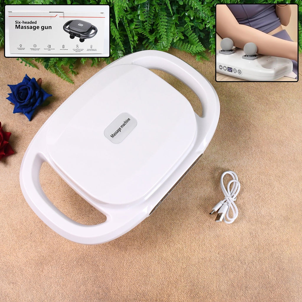Pulse massage gun shown in its case