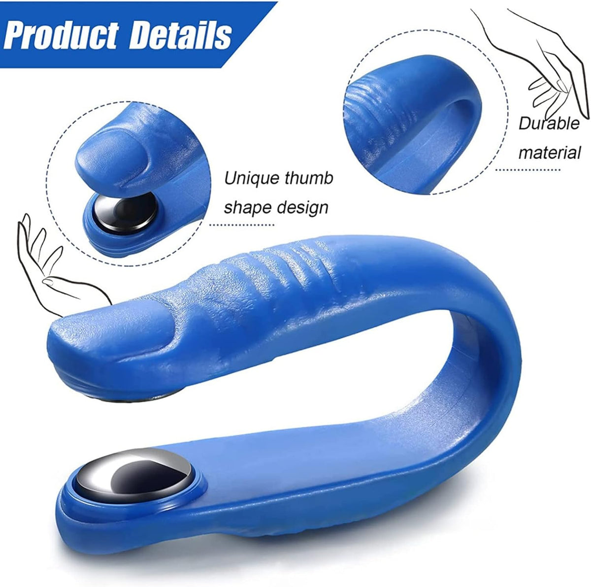 Press acupressure clip shown worn on the hand