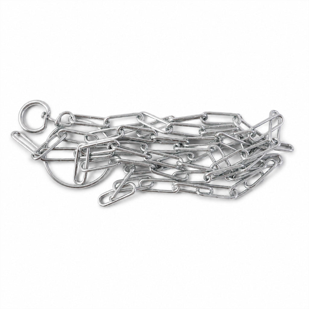 Anchor stainless steel dog chain leash on a plain background