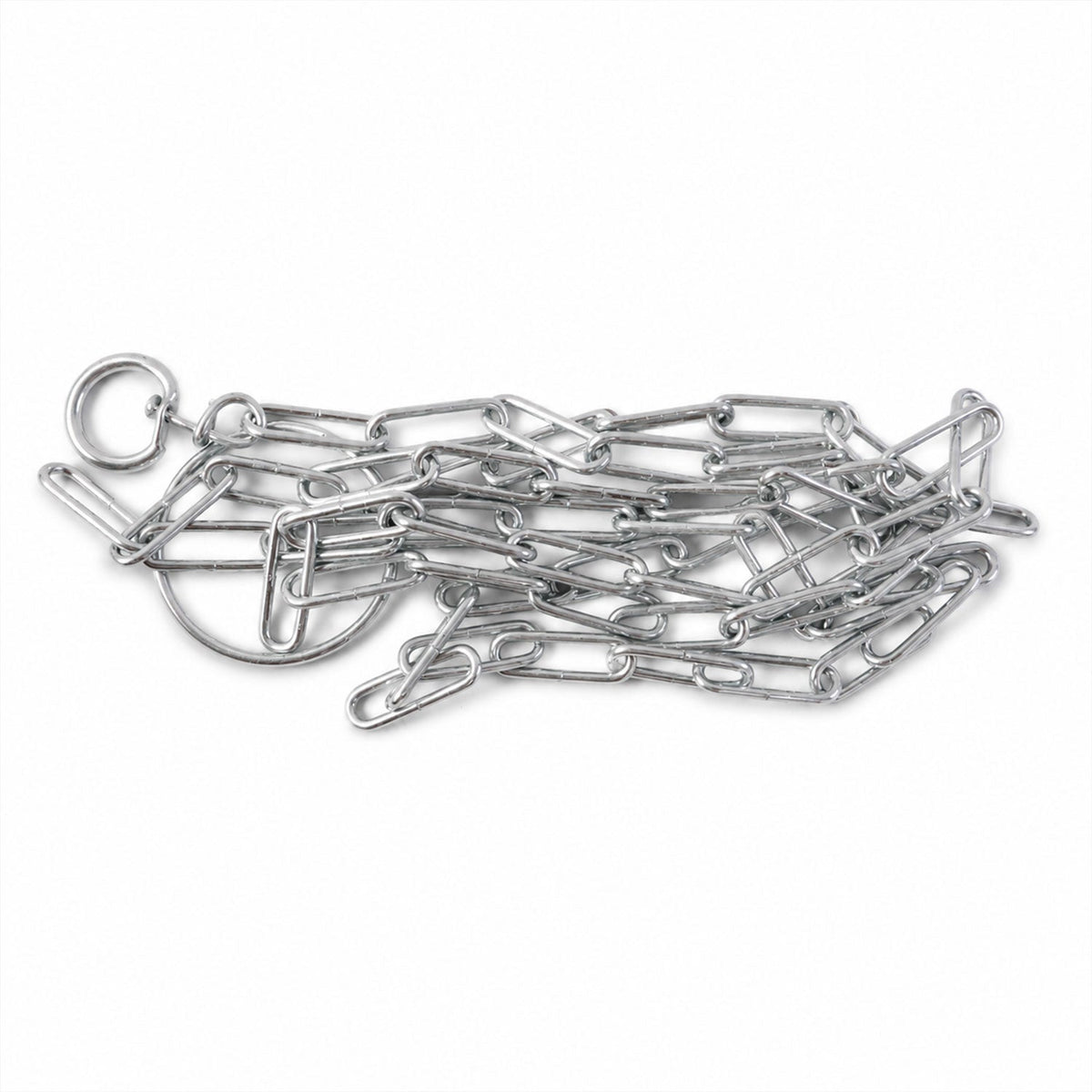 Anchor stainless steel dog chain leash on a plain background
