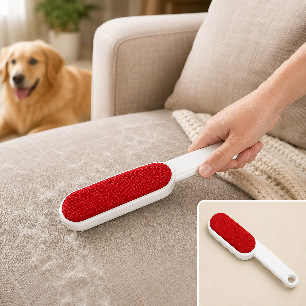 Nuvara Lift self-cleaning double-sided pet hair remover
