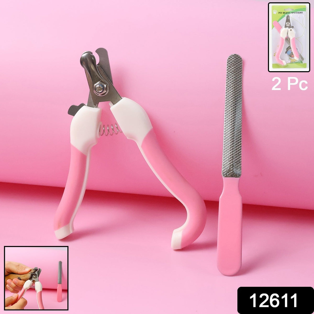 Trim nail clipper stainless steel blade and safety guard